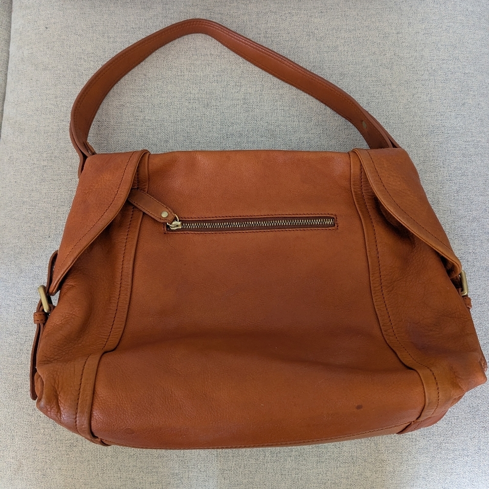Brown Leather Shoulder Bag Hobo Lots Of Pockets Stampede Festival Bag - Picture 6 of 12